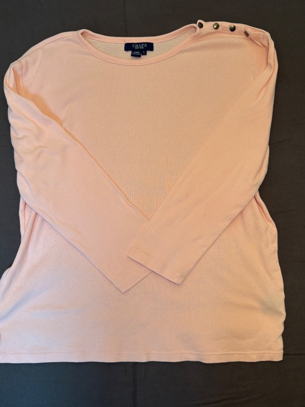 CHAPS Knit Shirt with Button Detail Large